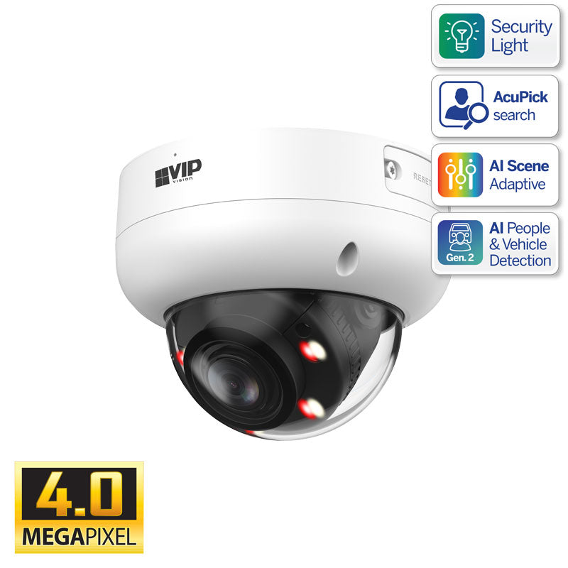 Professional AI Series 4.0MP VF Vandal Dome IP Camera
