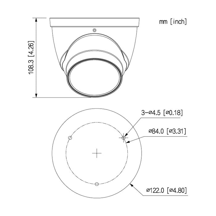 Professional AI Series 8.0MP Motorised Turret