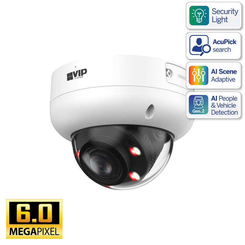 Professional AI Series 6.0MP VF Vandal Dome IP Camera