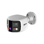 8MP AI Active Deterrence camera mounted on wall showing wide 180Â° surveillance angle
