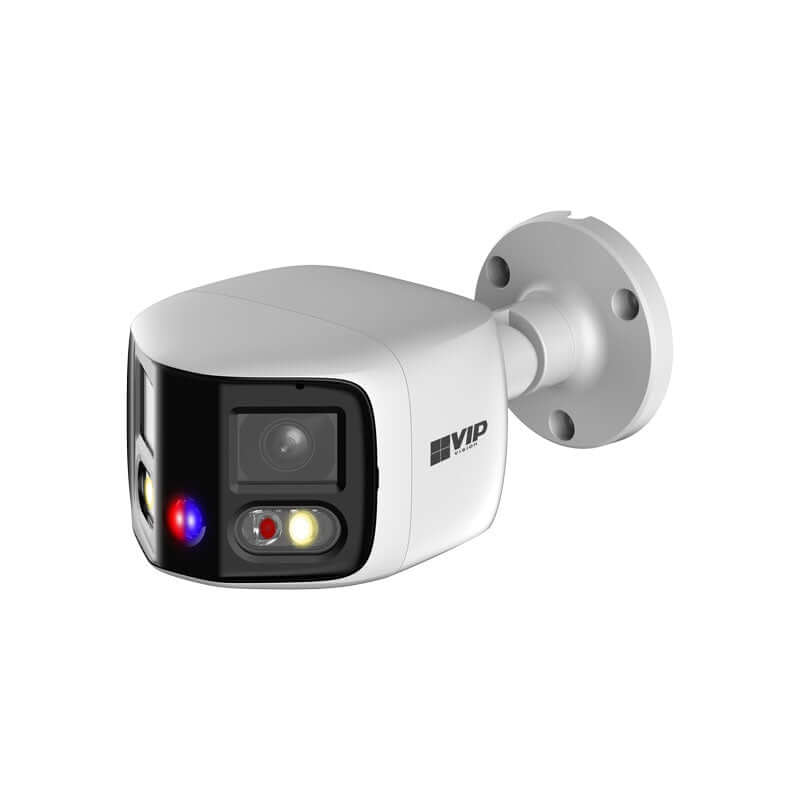 8MP AI Active Deterrence camera mounted on wall showing wide 180Â° surveillance angle