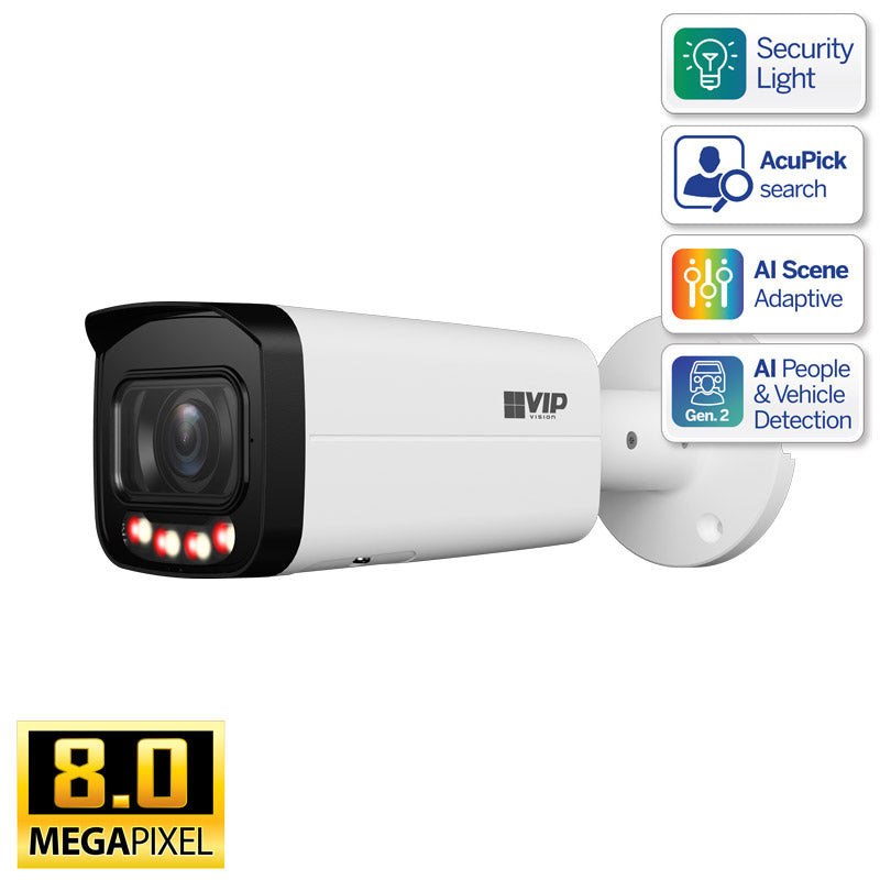 Professional AI Series 8.0MP VF Bullet IP Camera