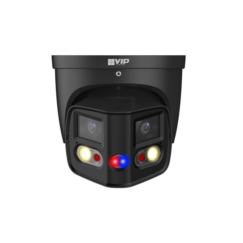 Professional AI Series 8.0MP 180° Active Deterrence Black Turret IP Camera