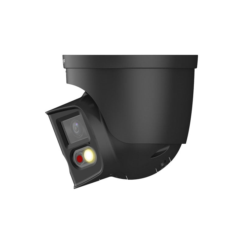 Professional AI Series 8.0MP 180° Active Deterrence Black Turret IP Camera