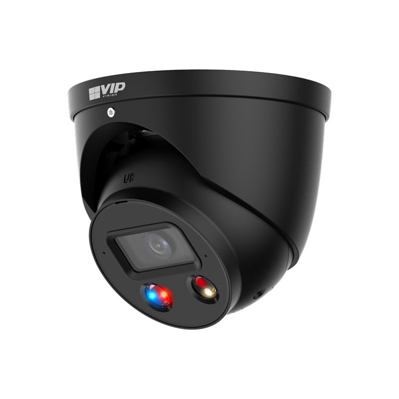 Professional AI Series 8.0MP Black Deterrence Turret IP Camera
