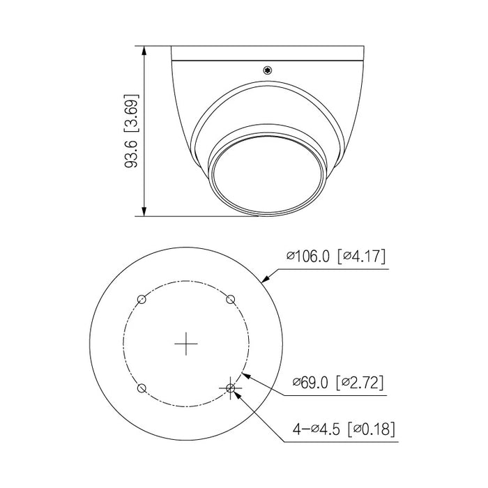 Professional AI Series 6.0MP Fixed Turret (Black)