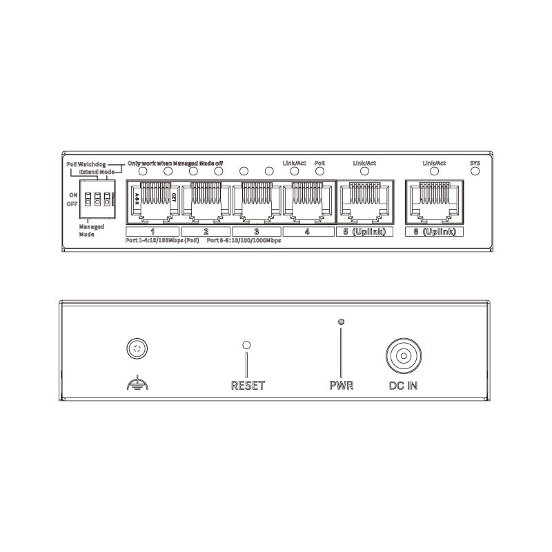 4-Port Fast Ethernet PoE Switch