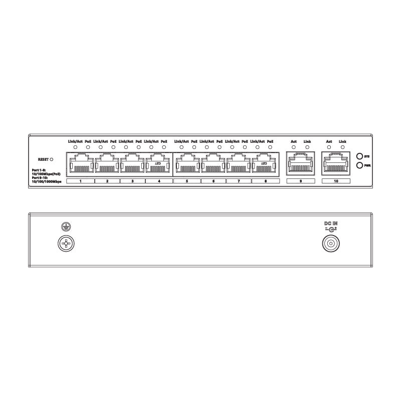 8-Port Fast Ethernet PoE Switch