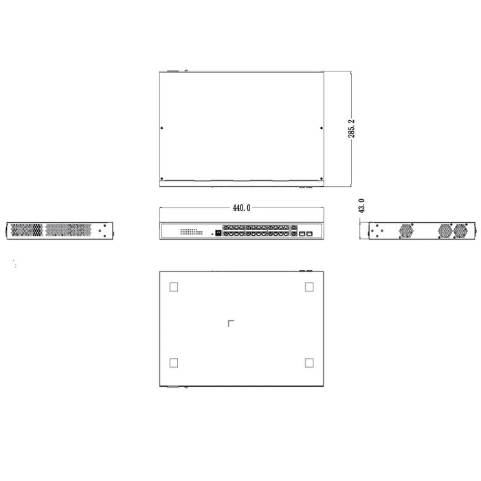 24-Port Managed Gigabit PoE 2.0 Switch