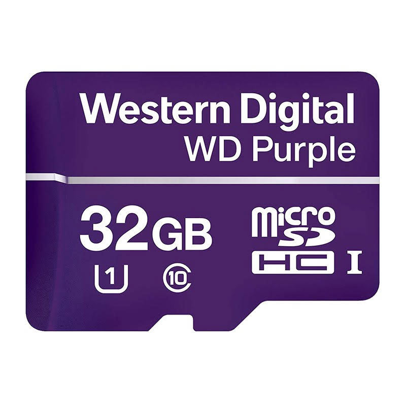 WD Purple 32GB MicroSD card for commercial surveillance applications on Bluee.au