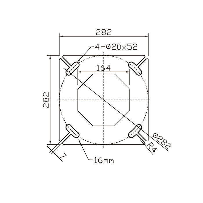 4.0m Octagonal Hinged Light Pole