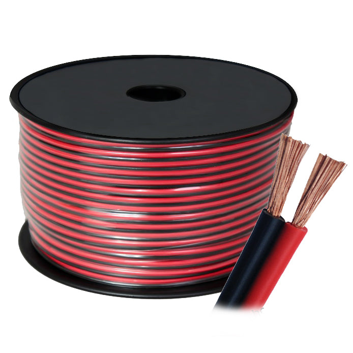 100m Figure 8 Cable - Red & Black (24/0.20mm, 0.75mm²)