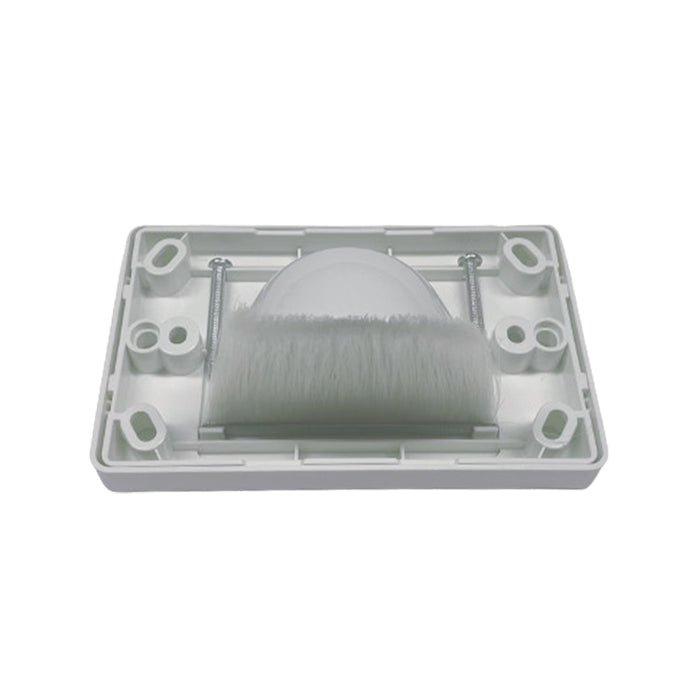 White Reverse Bull-Nose Cable Brush Plate