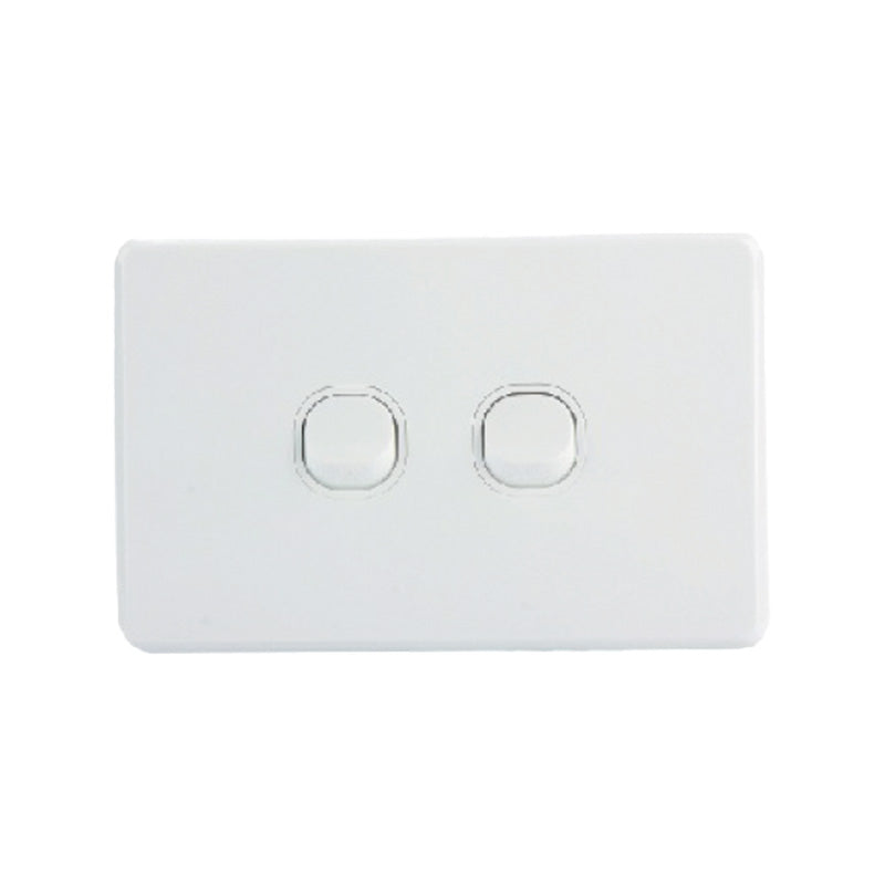 2-Gang Horizontal Light Switch