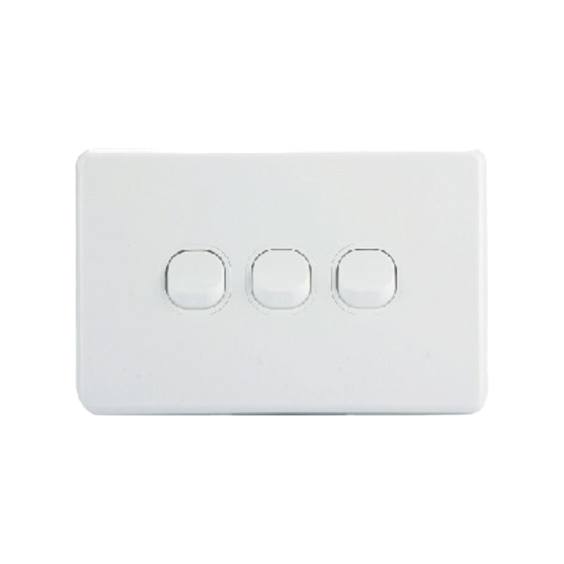 3-Gang Horizontal Light Switch