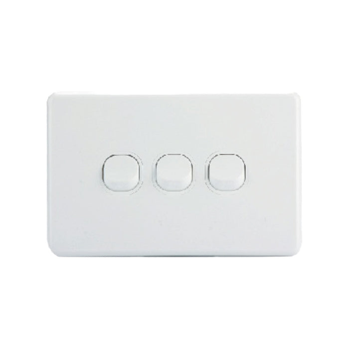 3-Gang Horizontal Light Switch