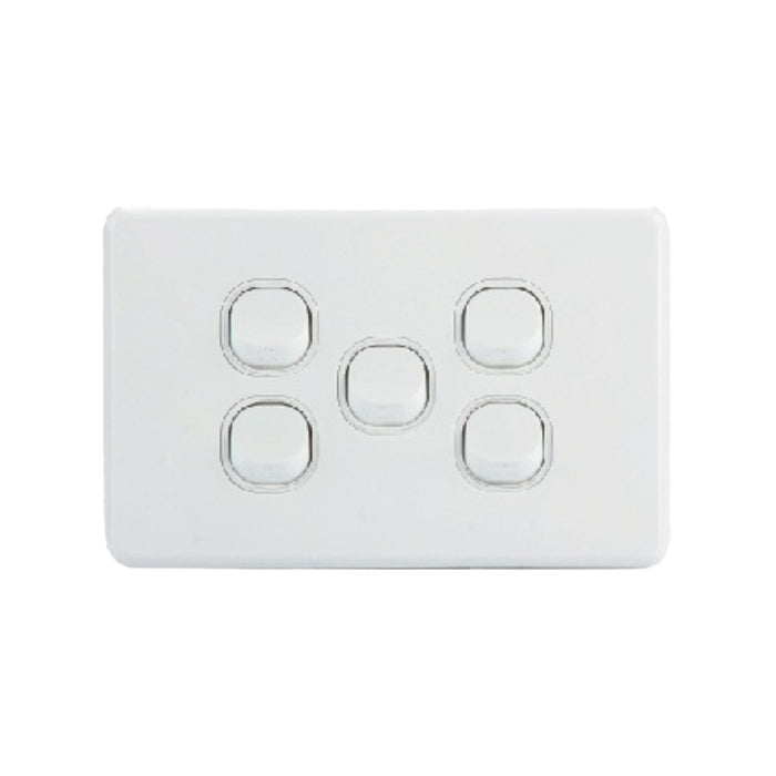 5-Gang Horizontal Light Switch