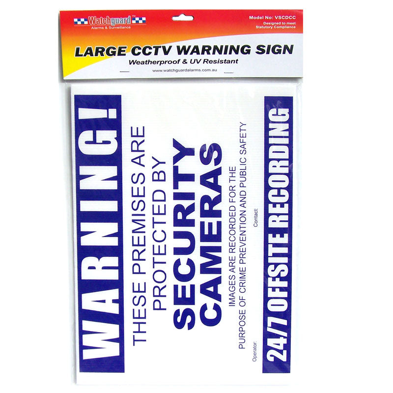 CCTV Warning Sign - Corflute A3 Size