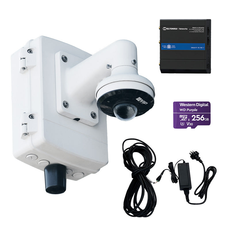 12VDC 4G Mini PTZ CCTV Surveillance Camera Kit for Private Poles