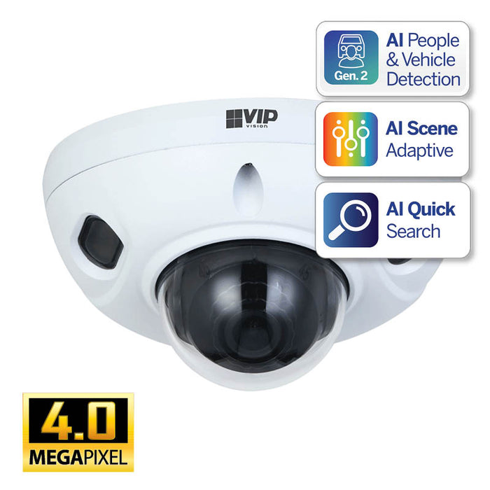 Professional AI Series 4.0MP Fixed Wedge Dome Camera
