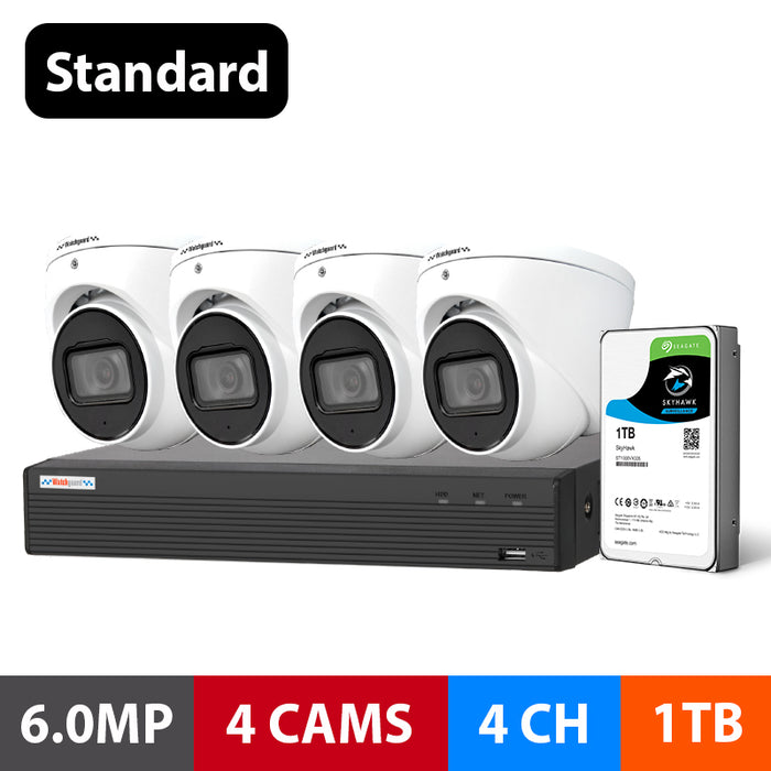 L Series 4 Camera 6.0MP IP Surveillance Kit (Fixed, 1TB, 4 Ch)