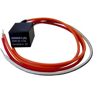 12V 15A universal switching relay with orange, white, and red wires
