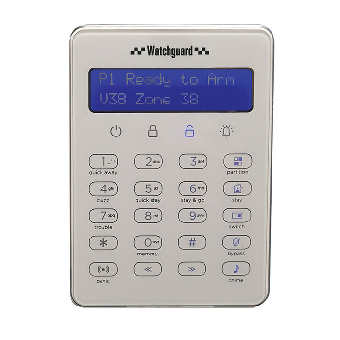 LCD Touch Keypad for WGAP864 Alarm System - White